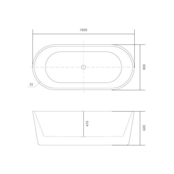 Ванна отдельностоящая Aquatek Ово 180x80 см AQ-99880 - фото 4