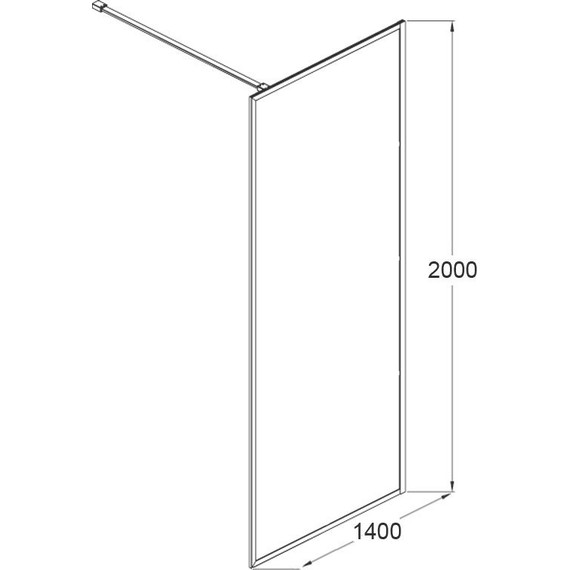 Душевая перегородка Azario Richmond Walk-in 140 см AZ-NAG 6310 1400 silver с кронштейном в комплекте, хром/прозрачное - фото 3