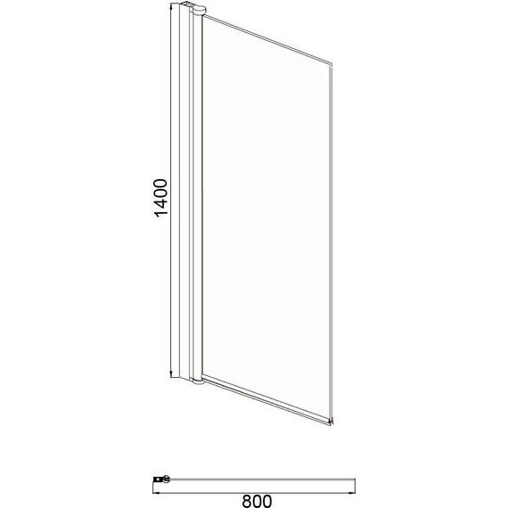 Шторка для ванны Azario Merrit 80х140 см AZ-NF6211-1 800, хром/прозрачное - фото, картинка 3 Шторка для ванны Azario Merrit 80х140 см AZ-NF6211-1 800, хром/прозрачное - фото 3