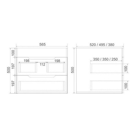 Тумба подвесная с раковиной Mirsant Soho Quadro 60 см - фото, картинка 5 Тумба подвесная с раковиной Mirsant Soho Quadro 60 см - фото 5