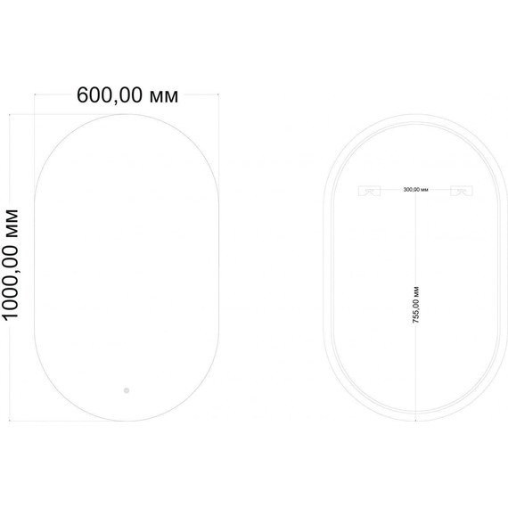 Зеркало Art&Max Torino Led 60 см AM-Tor-600-1000-DS-F-H - фото 2