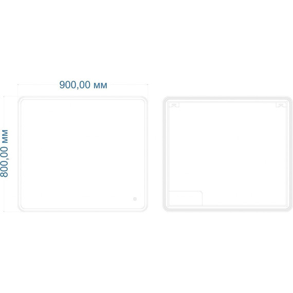 Зеркало Art&Max Parma Led 90 см AM-Par-900-800-DS-F - фото 2