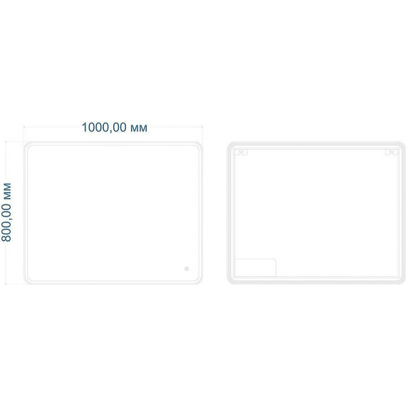 Зеркало Art&Max Parma Led 100 см AM-Par-1000-800-DS-F - фото 2