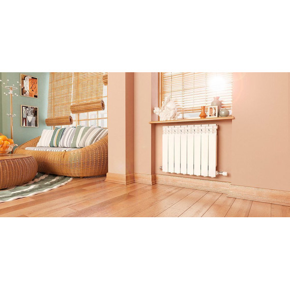 Радиатор Azario AL500/80/8 600х570 мм (8 секции) белый - фото 3