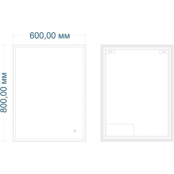 Зеркало Art&Max Catania Led 60 см AM-Cat-600-800-DS-F - фото 2