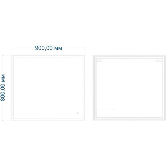 Зеркало Art&Max Catania Led 90 см AM-Cat-900-800-DS-F - фото 3