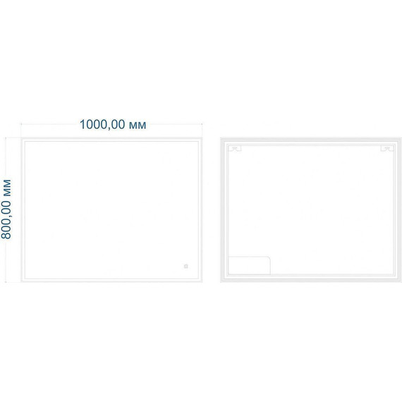 Зеркало Art&Max Catania Led 100 см AM-Cat-1000-800-DS-F - фото 2