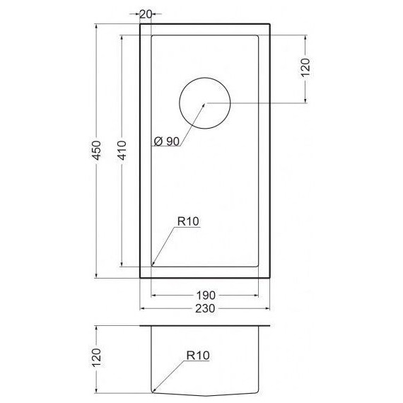 Кухонная мойка Emar EMB-126A PVD Nano Dark 1 мм, чёрный, Цвет производителя: чёрный - фото 2