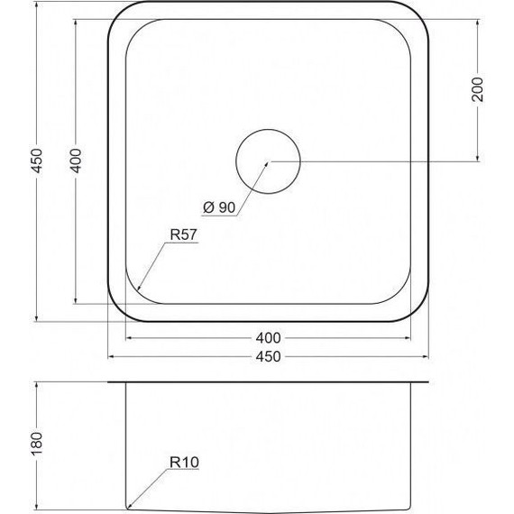 Кухонная мойка Emar EMB-127A PVD Nano Satine 0,8 мм, сатин, Цвет производителя: сатин - фото 2