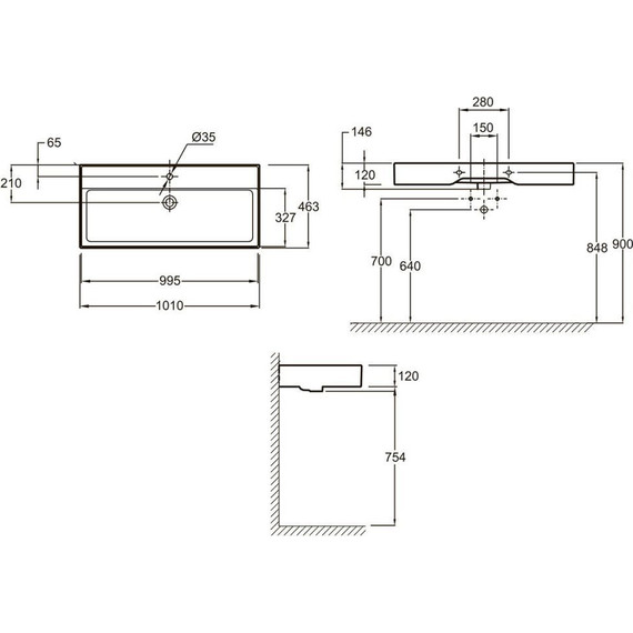 Раковина подвесная Jacob Delafon Vivienne 100 см EXBJ112-BCM, белый матовый - фото 3