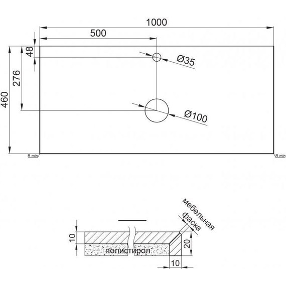 Тумба подвесная со столешницей BelBagno Kraft 100 см KRAFT-1000-2C-SO-RNN+KEP-100-MCO - фото 6