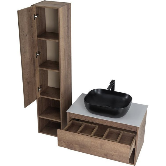 Тумба подвесная со столешницей BelBagno Kraft 100 см KRAFT-1000-1C-SO-RT+KEP-100-CESTR - фото 5