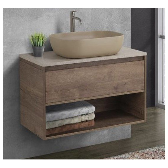 Тумба подвесная со столешницей BelBagno Kraft 100 см KRAFT-1000-1C-SO-RT+KEP-100-MCO - фото 4