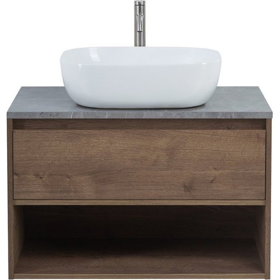 Тумба подвесная со столешницей BelBagno Kraft 100 см KRAFT-1000-1C-SO-RT+KEP-100-MGL - фото 