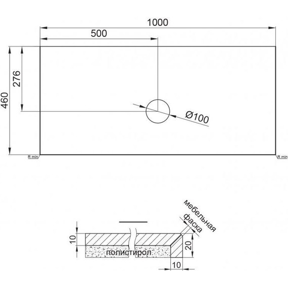 Тумба подвесная со столешницей BelBagno Kraft 100 см KRAFT-1000-2C-SO-BO+KEP-100-MCO-W0 - фото 4