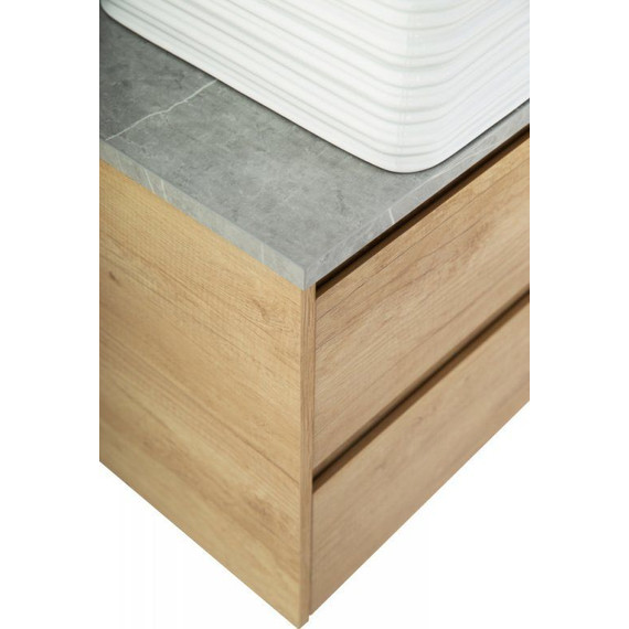 Тумба подвесная со столешницей BelBagno Kraft 100 см KRAFT-1000-2C-SO-RNN+KEP-100-MGL - фото 4