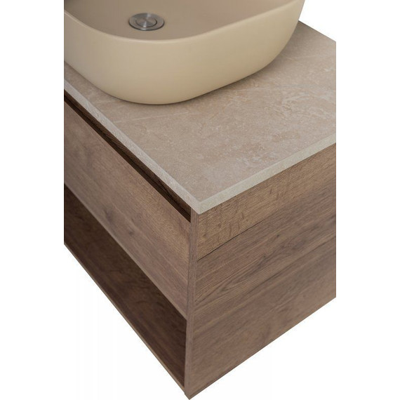 Тумба подвесная со столешницей BelBagno Kraft 80 см KRAFT-800-1C-SO-RT+KEP-80-MCO - фото 3