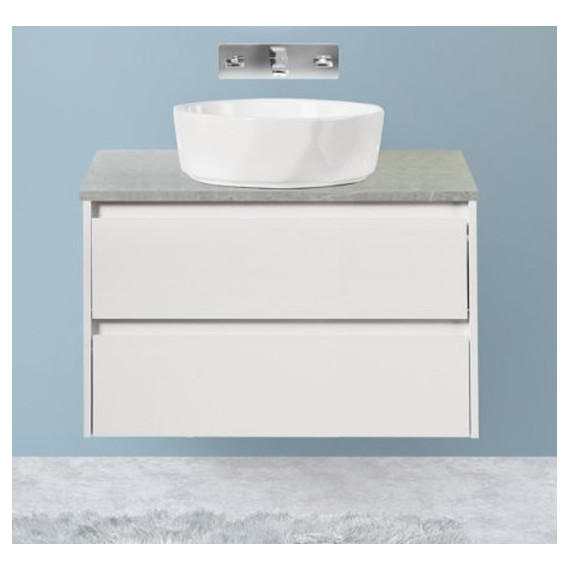 Тумба подвесная со столешницей BelBagno Kraft 80 см KRAFT-800-2C-SO-BO+KEP-80-MGL-W0 - фото 