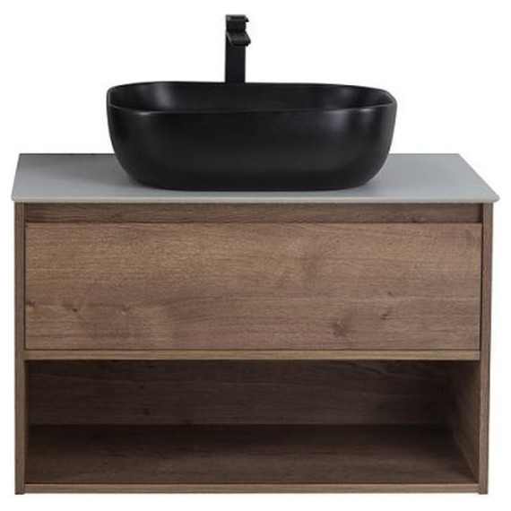 Тумба подвесная со столешницей BelBagno Kraft 90 см KRAFT-900-1C-SO-RT+KEP-90-CESTR - фото 