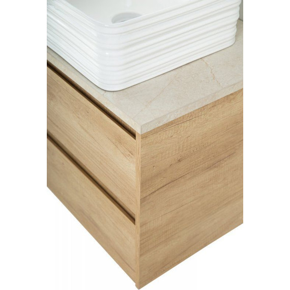 Тумба подвесная со столешницей BelBagno Kraft 90 см KRAFT-900-2C-SO-RNN+KEP-90-MCO - фото 4