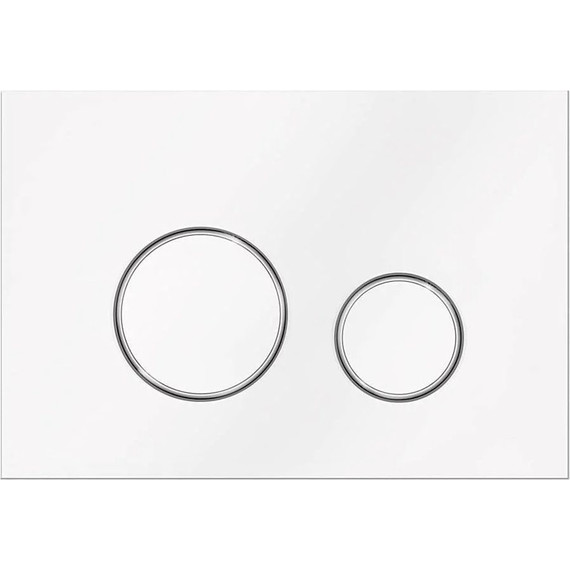 Кнопка смыва Veconi Round VFR005WCH, белый/хром глянец - фото 