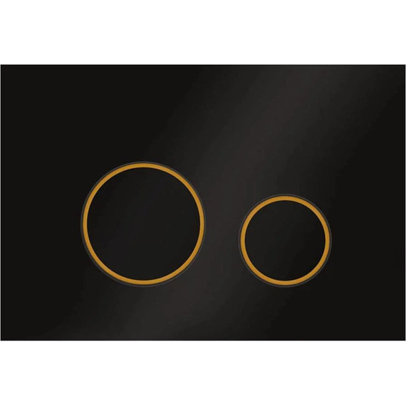 Кнопка смыва Veconi Round Design VFRD004BLG, черный/золото матовое - фото 