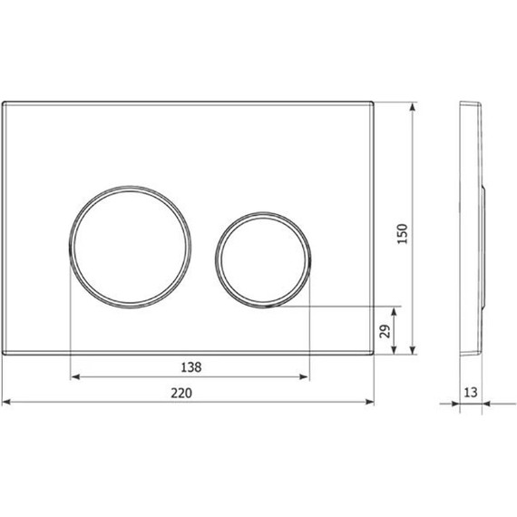 Кнопка смыва Veconi Round Design VFRD004BLG, черный/золото матовое - фото 2
