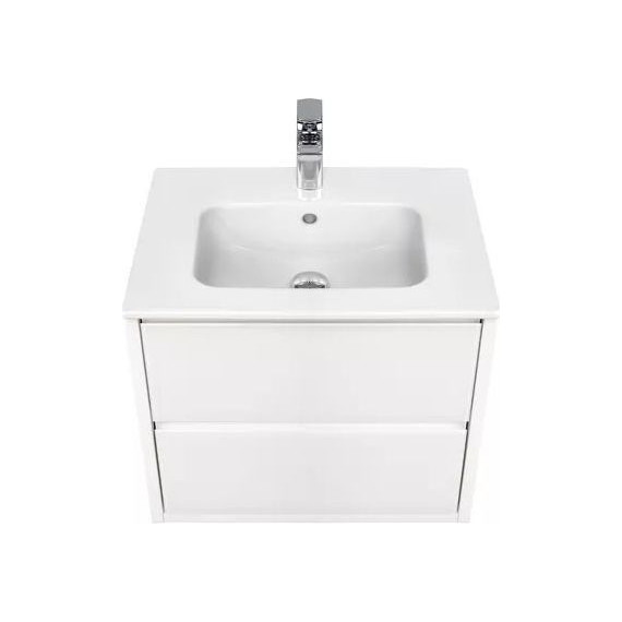 Тумба подвесная с раковиной Акватон Римини 60 см 1A2266K1RN010, белый глянцевый - фото 5