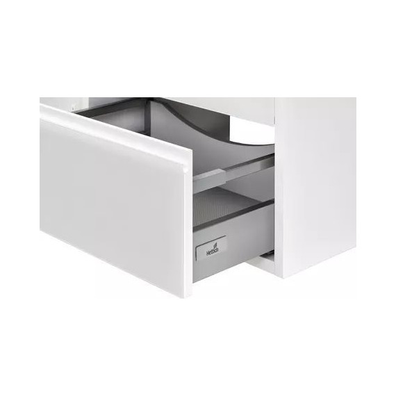 Тумба подвесная с раковиной Акватон Римини 60 см 1A2266K1RN010, белый глянцевый - фото 7