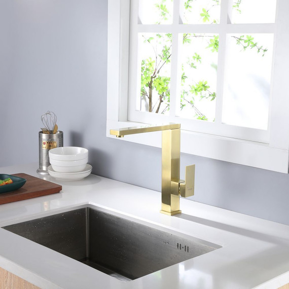 Смеситель для кухни Abber Daheim AF8214G, золото матовое, Цвет производителя: золото матовое - фото 2