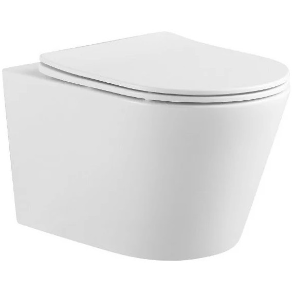 Инсталляция с подвесным унитазом комплект: Grohe Rapid SL 38772001 с подвесным безободковым унитазом Aquatek Вега AQ1905-00 сиденье микролифт, крепление, кнопка смыва хром, Цвет производителя: белый - фото 6