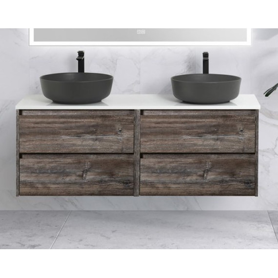 Тумба подвесная со столешницей BelBagno Kraft 120 см KRAFT-600-2C-SO-PP+EK-120-2-BO - фото 