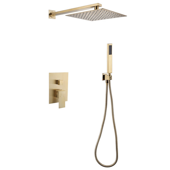 Душевая система для душа Abber Daheim AF8219G, золото матовое - фото, картинка  Душевая система для душа Abber Daheim AF8219G, золото матовое - фото