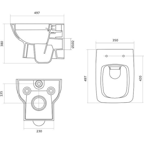 Инсталляция с подвесным унитазом Santek Нео Rimless 1.WH50.1.758 - фото 6