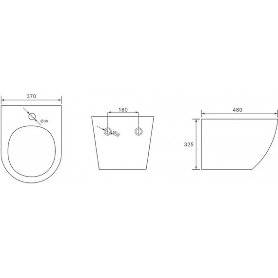 Биде подвесное Azario Grado AZ-0046-BW - фото, картинка 4 Биде подвесное Azario Grado AZ-0046-BW - фото 4