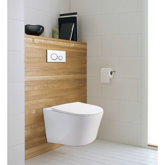 Унитаз подвесной безободковый Azario Atrio AZ-2330 с крышкой микролифт - фото 3