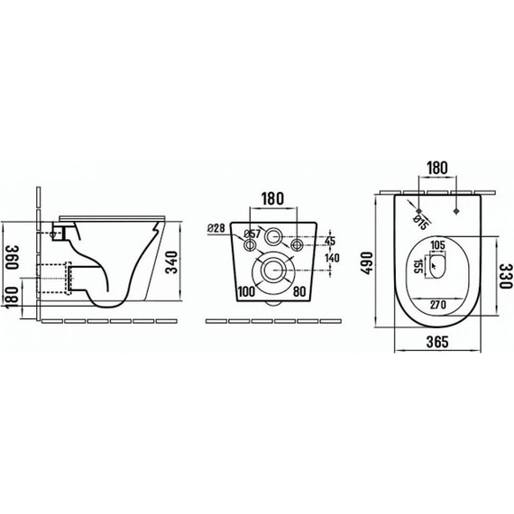 Унитаз подвесной безободковый Azario Atrio AZ-2330 с крышкой микролифт - фото 4