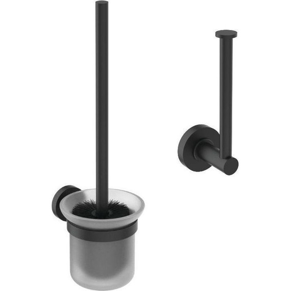 Набор аксессуаров для ванной комнаты Ideal Standard Silk Black IOM BL001XG, черный матовый - фото 