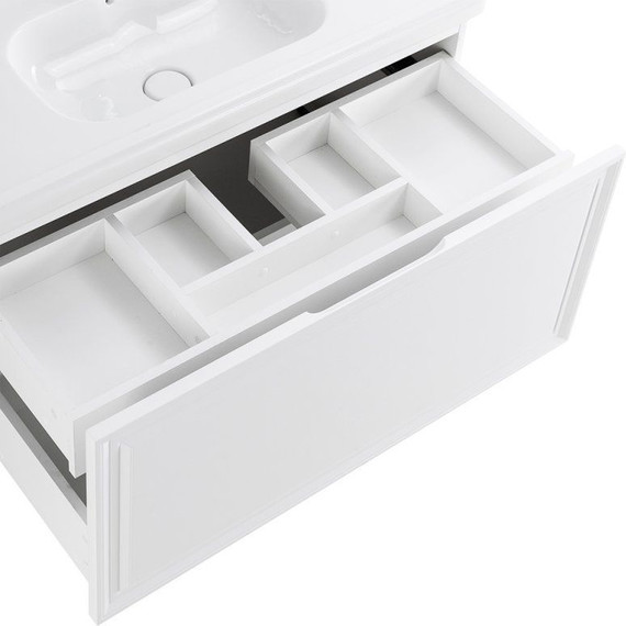 Тумба подвесная с раковиной Cezares GIUBILEO-800-1C-SO-BL 80 см, Bianco Lucido - фото 5