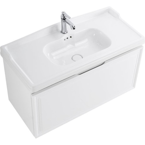 Тумба подвесная с раковиной Cezares GIUBILEO-1000-1C-SO-BL 100 см, Bianco Lucido - фото 3