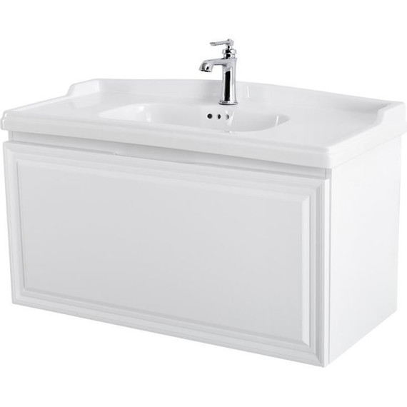 Тумба подвесная с раковиной Cezares GIUBILEO-1000-1C-SO-BL 100 см, Bianco Lucido - фото 4