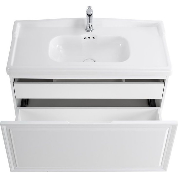 Тумба подвесная с раковиной Cezares GIUBILEO-1000-1C-SO-BL 100 см, Bianco Lucido - фото 5