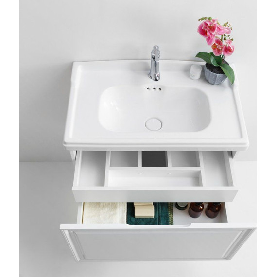 Тумба подвесная с раковиной Cezares GIUBILEO-800-1C-SO-BL 80 см, Bianco Lucido - фото 3