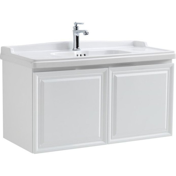 Тумба подвесная с раковиной Cezares GIUBILEO-800-2A-SC-BL 80 см, Bianco Lucido - фото 3