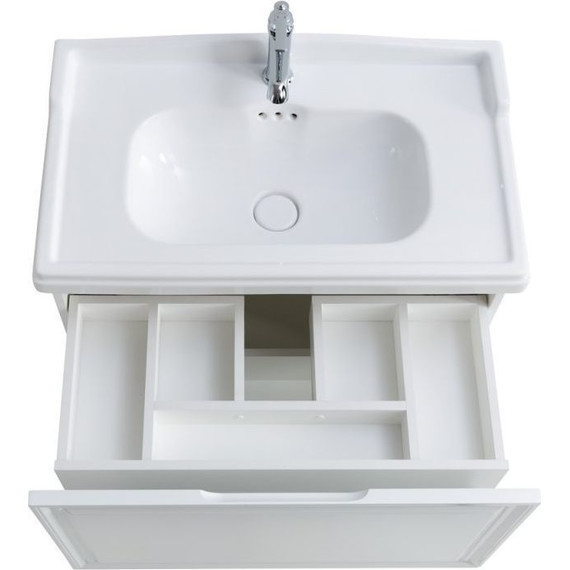 Тумба подвесная с раковиной Cezares GIUBILEO-800-1C-SO-BL 80 см, Bianco Lucido - фото 9