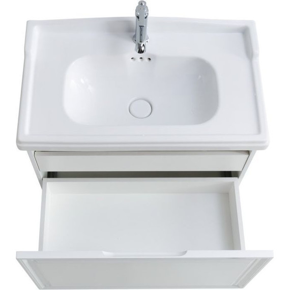 Тумба подвесная с раковиной Cezares GIUBILEO-800-1C-SO-BL 80 см, Bianco Lucido - фото 8