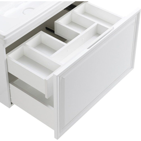 Тумба подвесная с раковиной Cezares GIUBILEO-800-1C-SO-BL 80 см, Bianco Lucido - фото 7