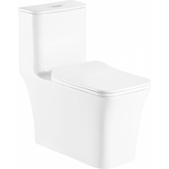 Унитаз-моноблок безободковый Azario Gressa AZ-1111 с крышкой микролифт - фото, картинка 2 Унитаз-моноблок безободковый Azario Gressa AZ-1111 с крышкой микролифт - фото 2