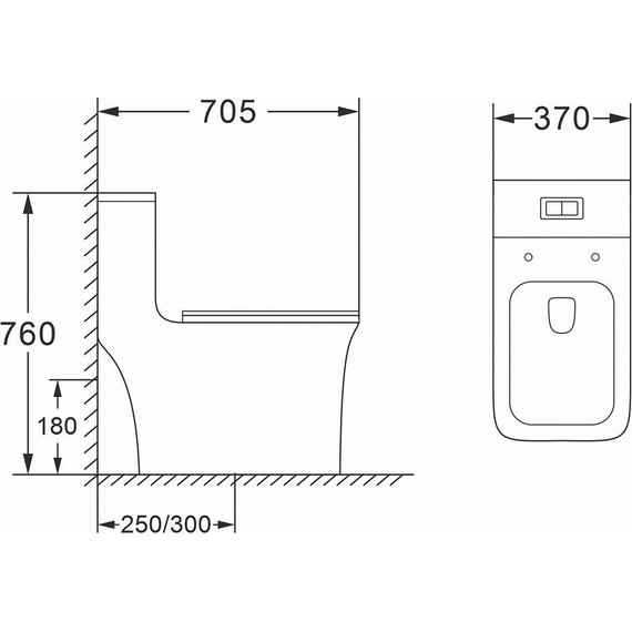 Унитаз-моноблок безободковый Azario Gressa AZ-1111 с крышкой микролифт - фото, картинка 3 Унитаз-моноблок безободковый Azario Gressa AZ-1111 с крышкой микролифт - фото 3