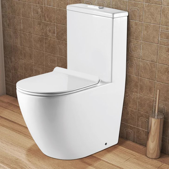 Унитаз-моноблок безободковый Azario Morano AZ-1001 с крышкой микролифт, Цвет производителя: белый - фото, картинка 2 Унитаз-моноблок безободковый Azario Morano AZ-1001 с крышкой микролифт, Цвет производителя: белый - фото 2